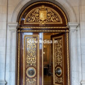 Carved Wooden Doors Lohe Ka Darvaja Ka Design No-11419