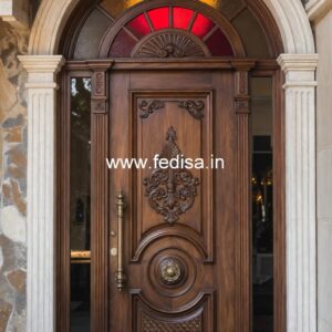 Engraved Wooden Door Double Door Door Design No-11445