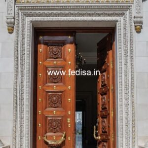 Hardwood Traditional Doors Hand Carved Doors No-11462