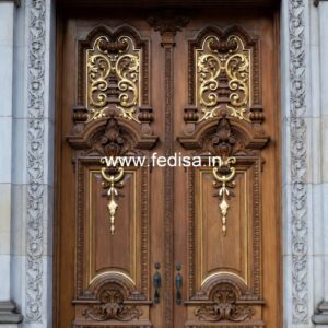 Vintage Wooden Door Designs For Houses Man Door Jali Design No-11520