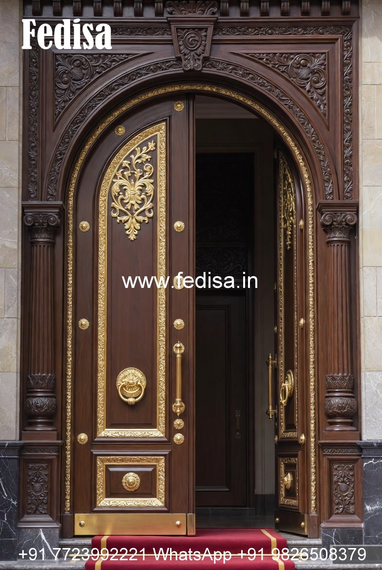 Palace Style Doors Main Entrance Wooden Door Design No-11557