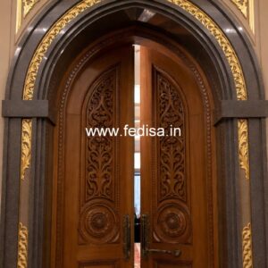 Double Door Classic Style Aluminum Main Door Design No-11566