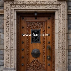 Royal Entrance Door Wooden Main Door Design For Home No-11577
