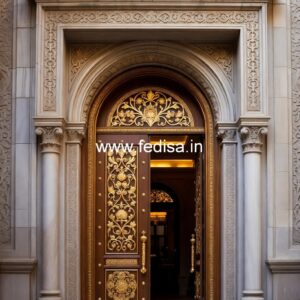 Front Entrance Classic Door Front Double Door Designs In Wood No-11594