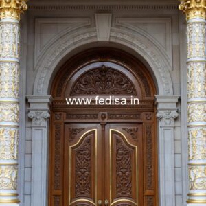 Villa Entrance Door Sheesham Wood Door Design No-11596