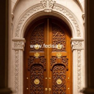 Carved Wooden Doors Main Door Outside Design No-11624