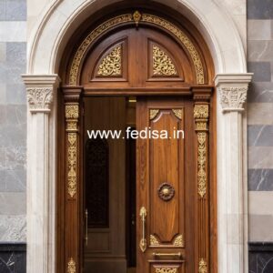 Solid Wood Classic Door Main Door Side Wall Design No-11662