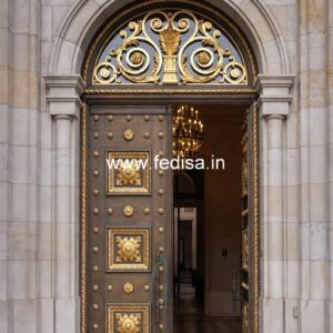 Carved Wooden Doors Cabin Door Design No-11665