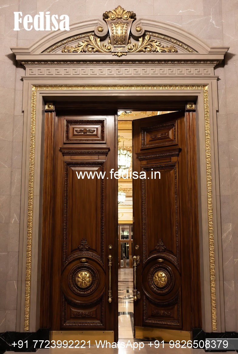 Vintage Wooden Door Iron Jali Gate Design No-11695