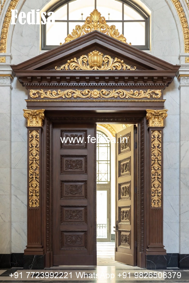 Luxury Classic Entrance Door Designs India Simple Sunmica Door Design No-11724