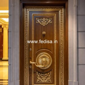 Elegant Double Door Classic Entry Design Main Door Plain Design No-11726