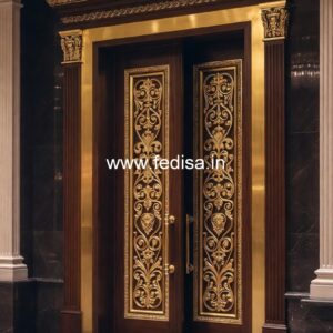 Elegant Double Door Classic Entry Design Sliding Partition Door Design No-11767