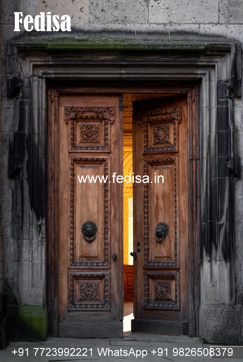 Arch Top Wooden Door Iron Darwaja Design No-11772