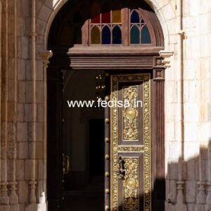 Hardwood Traditional Doors Board Door Design For Room No-11790