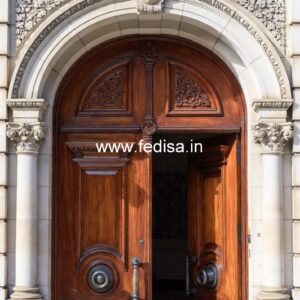 Elegant Double Door Classic Entry Design Double Door With Window Design No-11849