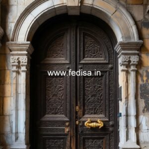 Classic Door Design Half Round Door Design No-11857