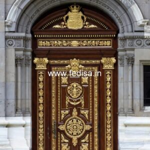 Handcrafted Wooden Door Sagwan Wood Main Door Design No-11871