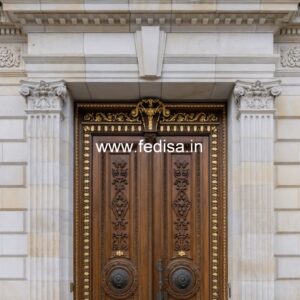 Elegant Double Door Classic Entry Design Cnc Steel Door Design No-11890