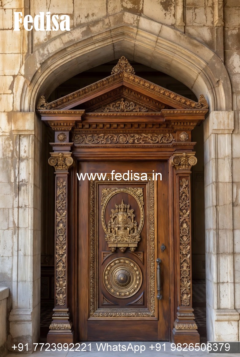 Arch Top Wooden Door Blue Door Design No-11895