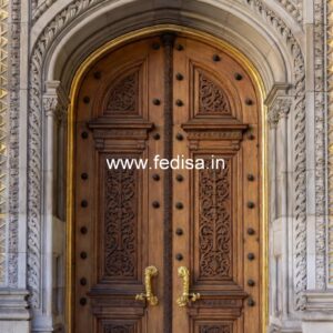 Traditional Carved Wooden Front Door Ideas Single Panel Door Design No-11928
