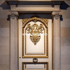 Arch Top Wooden Door Latest Mesh Door Design No-11936