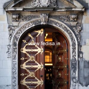 Teak Wood Door Design Main Door Groove Design No-11950