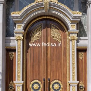 Traditional Carved Wooden Front Door Ideas Double Door Darwaza Design No-11969