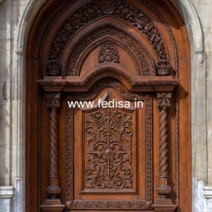 Vintage Wooden Door Designs For Houses Iron Gate Single Door Design No-11971
