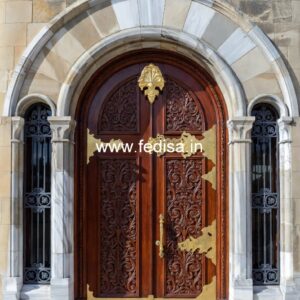 Double Door Classic Style Square Door Design No-11976