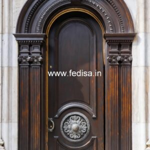 Wooden Carved Door Design Pooja Doors With Bells No-11986