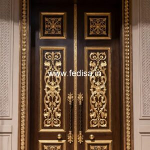 Double Door Classic Style Front Side Door Design No-12017