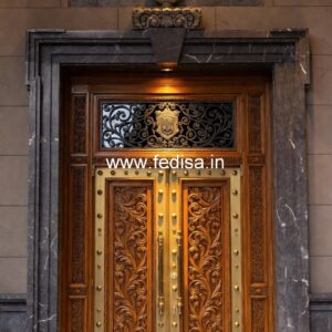 Handcrafted Wooden Door Main Door And Safety Door Design No-12035