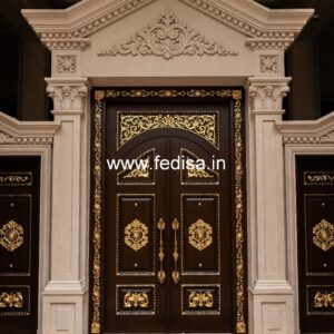 Double Door Classic Style Home Door Design Iron No-12058