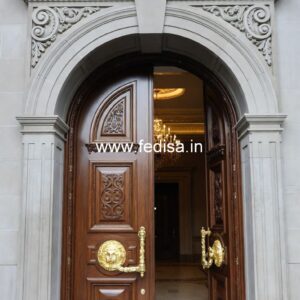 Traditional Door Design Double Shutter Door Design No-12063