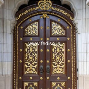 Double Door Classic Style Middle Door Design No-12099