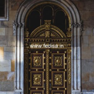 Arch Top Wooden Door Restaurant Front Door Design No-12100