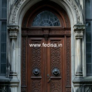 Teak Wood Door Design Dabal Palla Darwaja Dijain No-12114