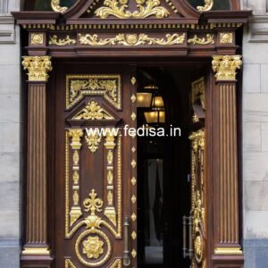 Colonial Style Door Round Door Grill Design No-12121