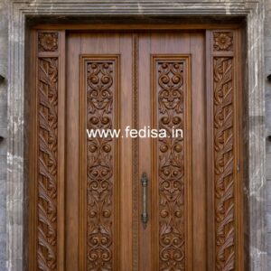 Vintage Wooden Door Designs For Houses Single Door Grill Design No-12135