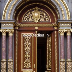 Carved Door Patterns Wood Carving For Pooja Room No-12137