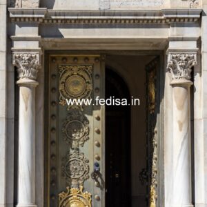 Vintage Wooden Door Main Door Plaster Design No-12146