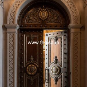 Elegant Door Design Metal Jali Door Design No-12148