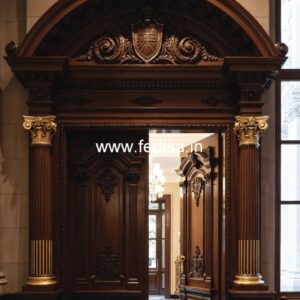 Wooden Carved Door Design Double Palla Gate Design No-12150
