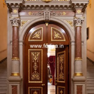 Handcrafted Wooden Door Sagwan Double Door Design For Home No-12158