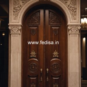 Front Entrance Classic Door Double Door Sagwan Design No-12168