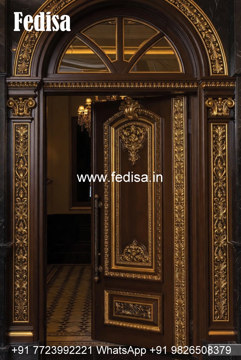 Decorative Wooden Doors Teak Wood Pooja Door Price No-12179