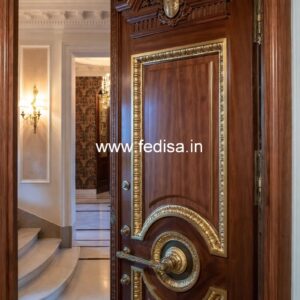 Carved Wooden Doors Temple Door Design In Glass No-12198
