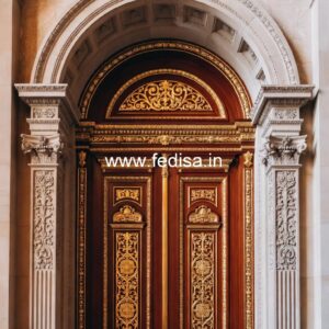 Traditional Carved Wooden Front Door Ideas Door Laser Cutting Design No-12215