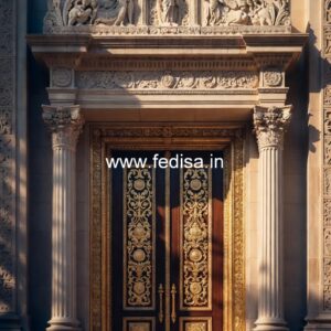 Vintage Wooden Door Designs For Houses Commercial Building Entrance Design No-12217