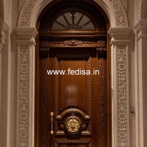 Elegant Double Door Classic Entry Design Double Palla Design No-12218